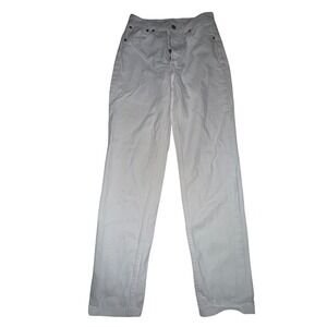 Denim Forum The BF High Rise Loose Jeans 24 White Button Fly Relaxed Minimalist